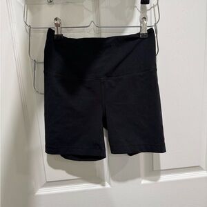 Black High-Waisted Bike Shorts